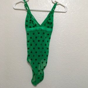 Victoria’s Secret Green Mesh Bodysuit